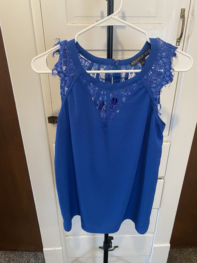 Women's Blue Brixon Ivy Sleeveless Tank Top Size Small