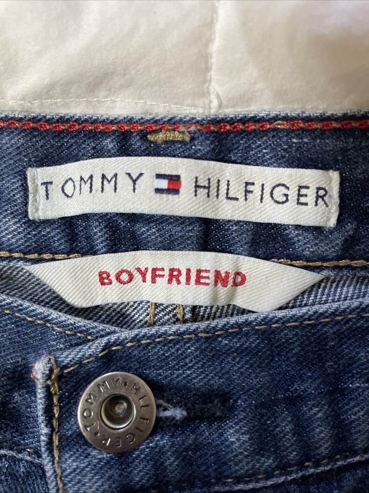 Tommy Hilfiger Womens Boyfriend Jeans Medium Wash Stretch Denim Size 8 31x33