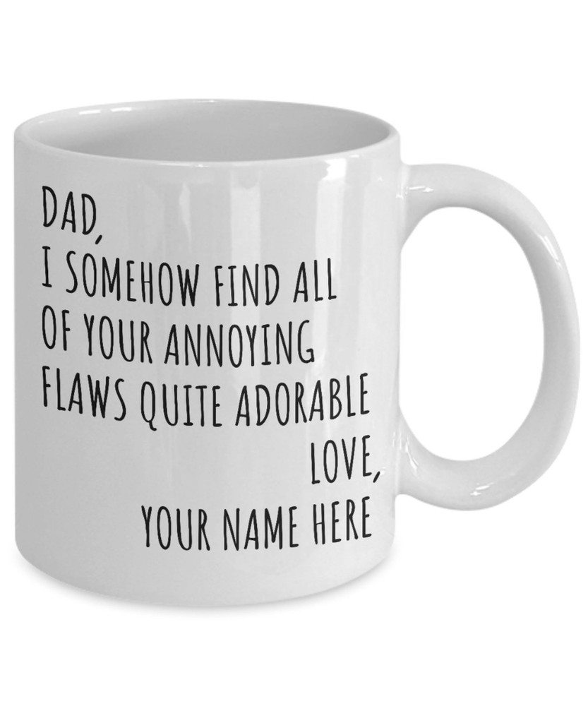 Personalized Dad Coffee Mug Father's Day Gift From Son Daughter Customized Dad