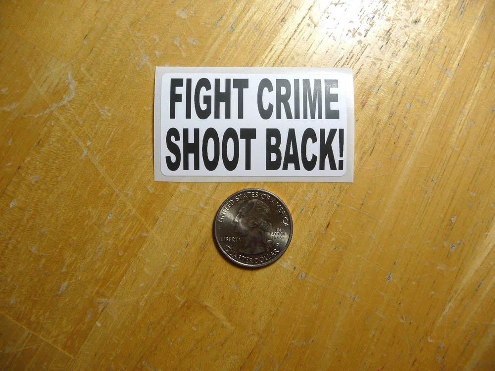 Crime Deterrent Defensive Shoot Back Stickers Bulk Pack 1-50