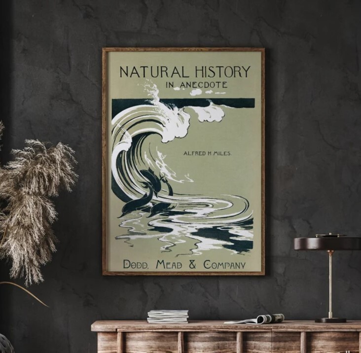Vintage Poster, Natural History in Anecdote, Historic Wall Art