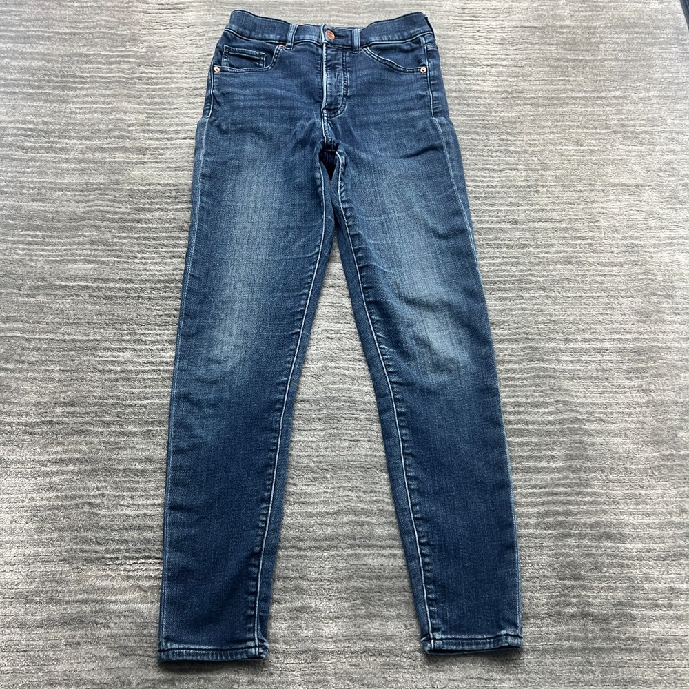 Express Jeans 2R Women Skinny High Rise Stretch Medium Wash Blue Denim
