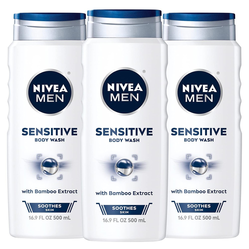 Sensitive Body Wash with Bamboo Extract 3 Pack of 16.9 Fl Oz Bottles