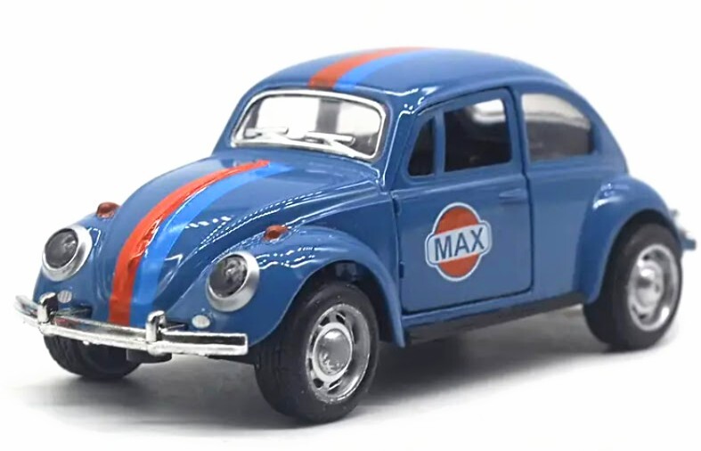 2024 QHT Blue VW BEETLE With Pull Back Motor & Opening Doors Nice Details