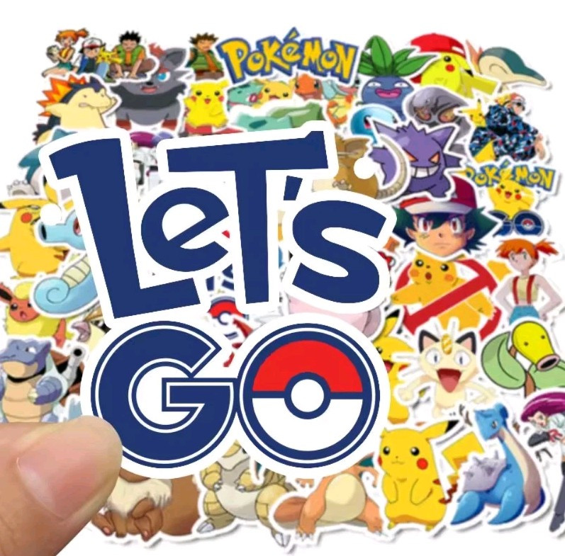 50 Pack Pokemon Kawaii Waterproof Stickers
