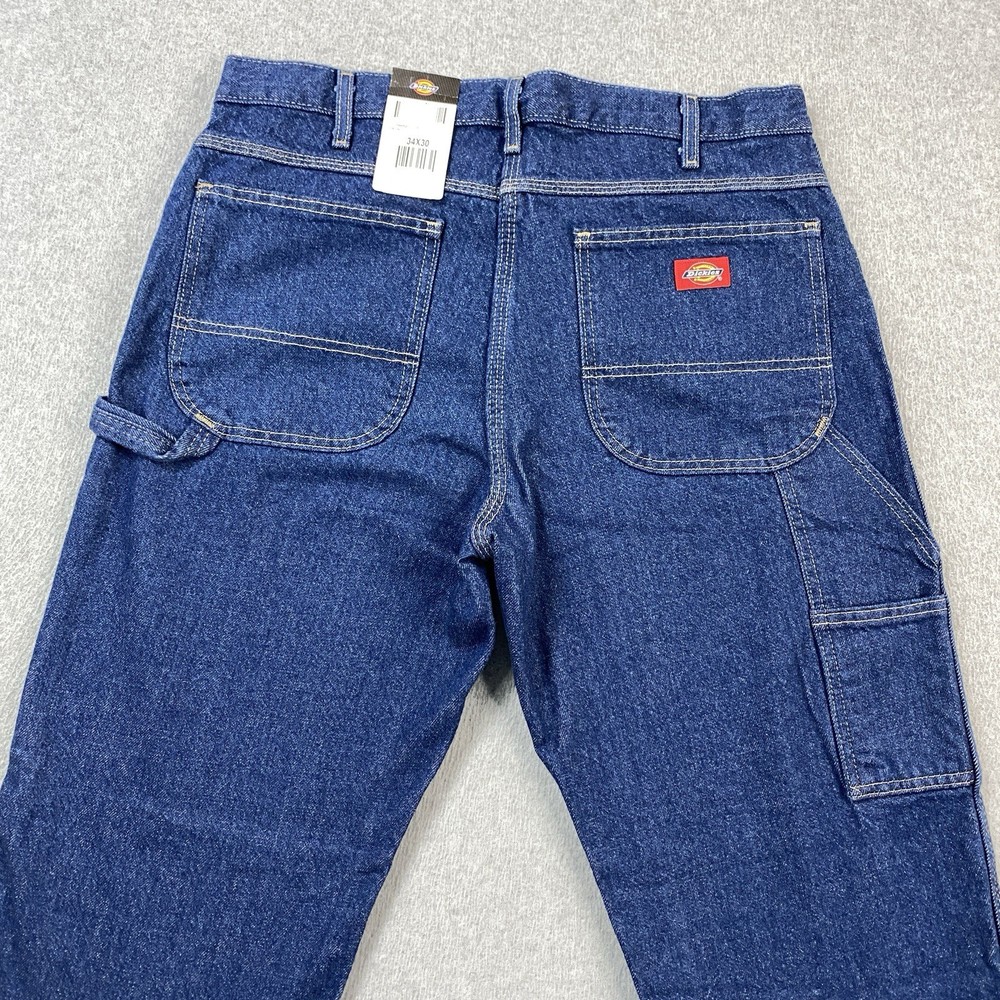 Dickies Mens 34x30 Heavyweight Carpenter Work Jeans Industrial Cotton Workwear