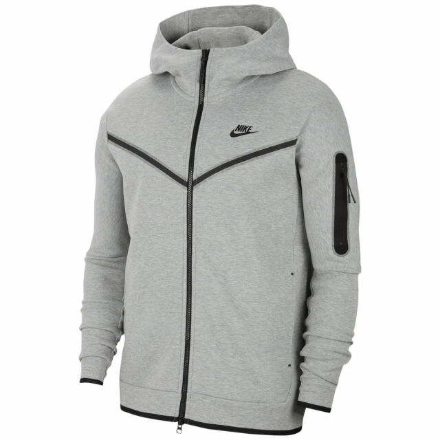 Nike Sportswear Men's Tech Fleece Full-Zip Hoodie, Size XXXL - Black/Gray