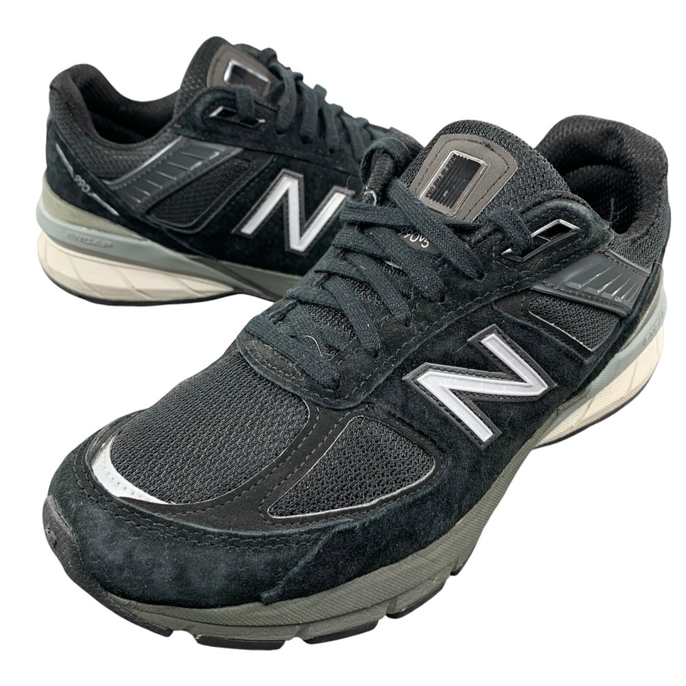 New Balance Womens 990 V5 W990BK5 Black Suede Casual Shoes Sneakers Size 8 B USA