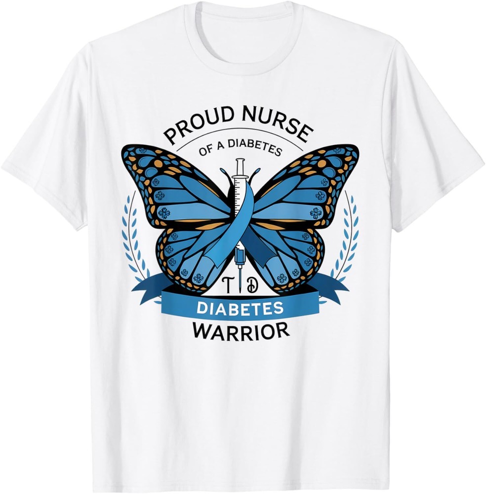Proud Nurse Diabetes Warrior T1D Awareness T-Shirt Hoodie