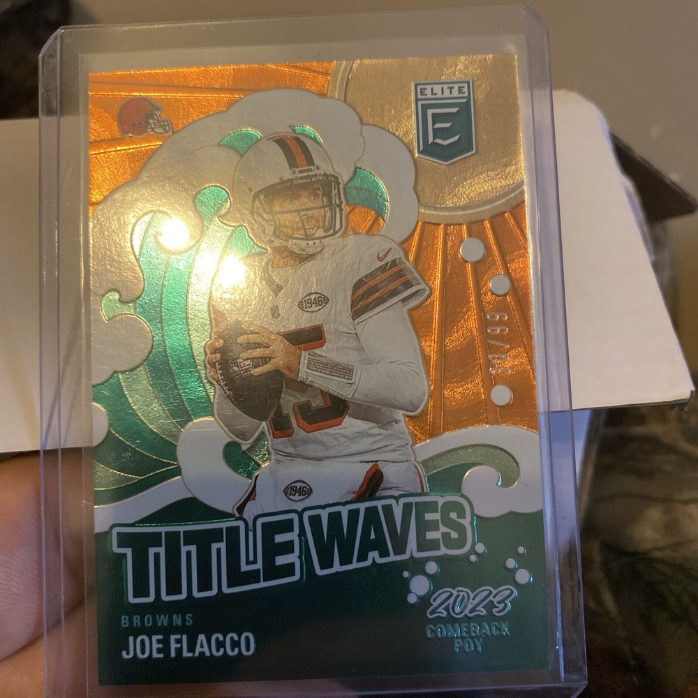 2024 Donruss Elite Title Waves 2023 Comeback POY Joe Flacco /99