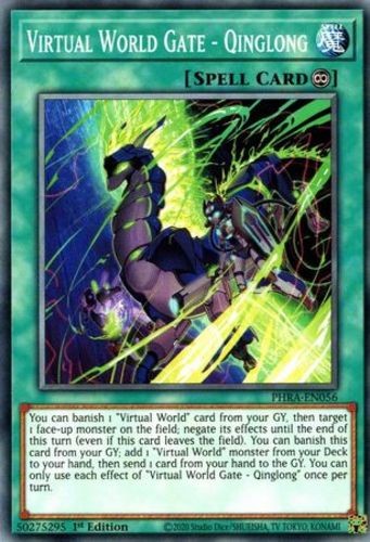 Virtual World Gate - Qinglong - PHRA-EN056 - Common - 1st Edition - Lightly Play