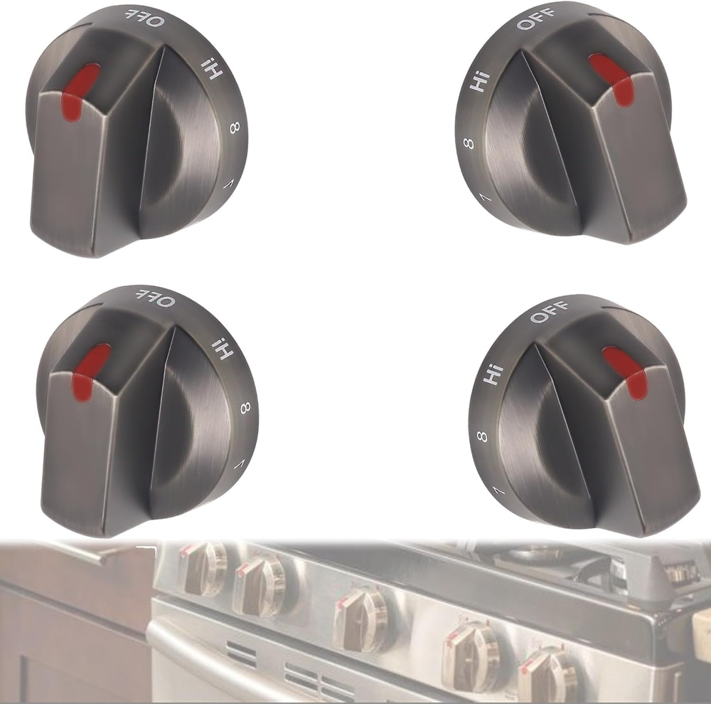 DG64-00975A 4PCS Electric Range Knob, Ne/Nx9000T Knob DG64-00975A 001, DG64-0097