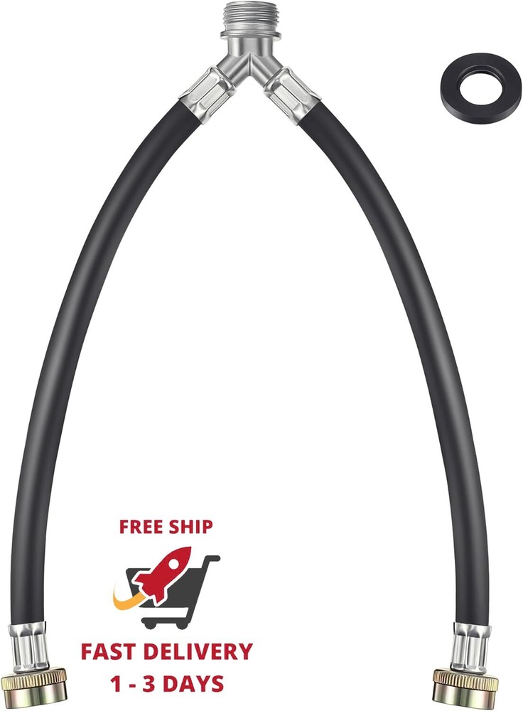 Y de goma lavadora con accesorios latón 3/4 pulgada