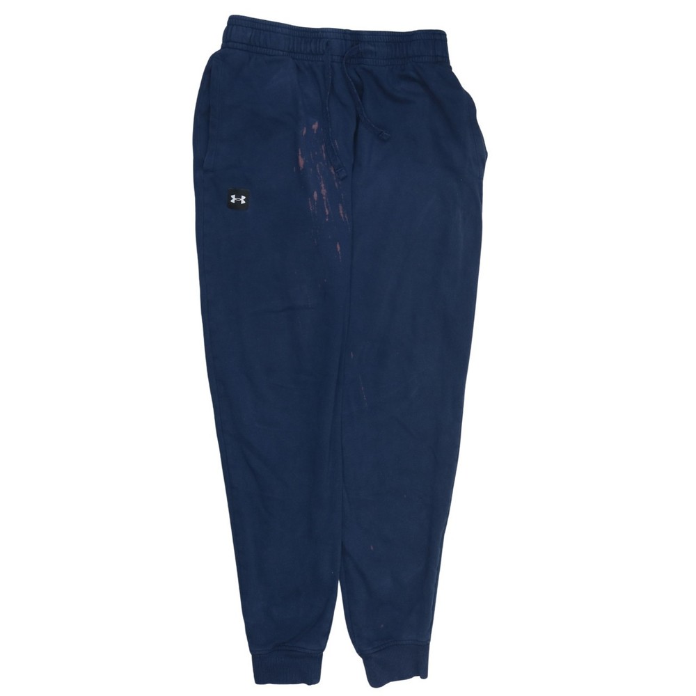 Under Armour Mens Joggers Navy Blue Fleece Lined Tapered Leg Elastic Waist L