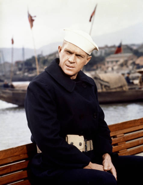 Steve McQueen portrait overlooking harbor from the 1966 movie The - Old Photo