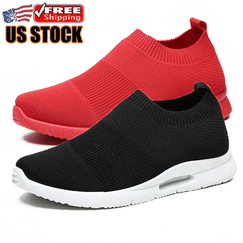 Men's Casual Slip on Running Sneakers Athletic Sport Tennis Fitness Shoes Gym