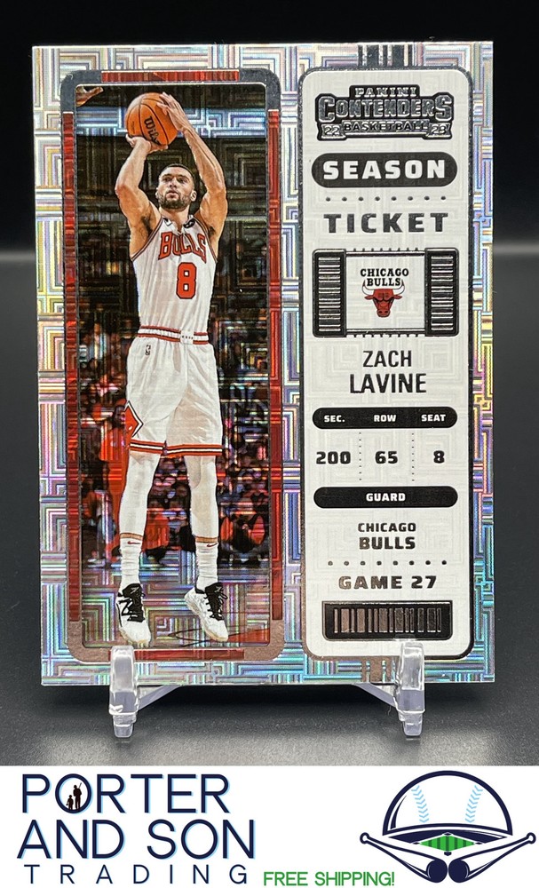 Zach LaVine 2022-23 Panini Contenders Season Ticket Premium Bulls Card