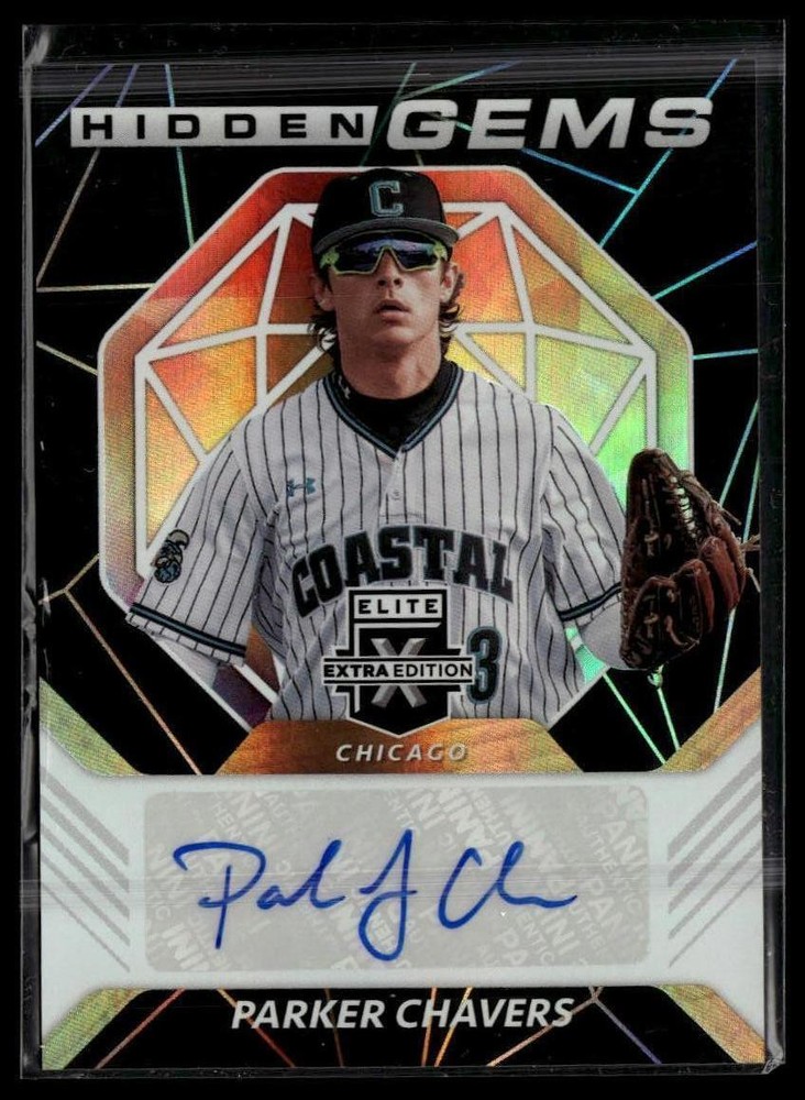 2021 Elite Extra Edition #HG-PC Parker Chavers Hidden Gems Signatures Black AU