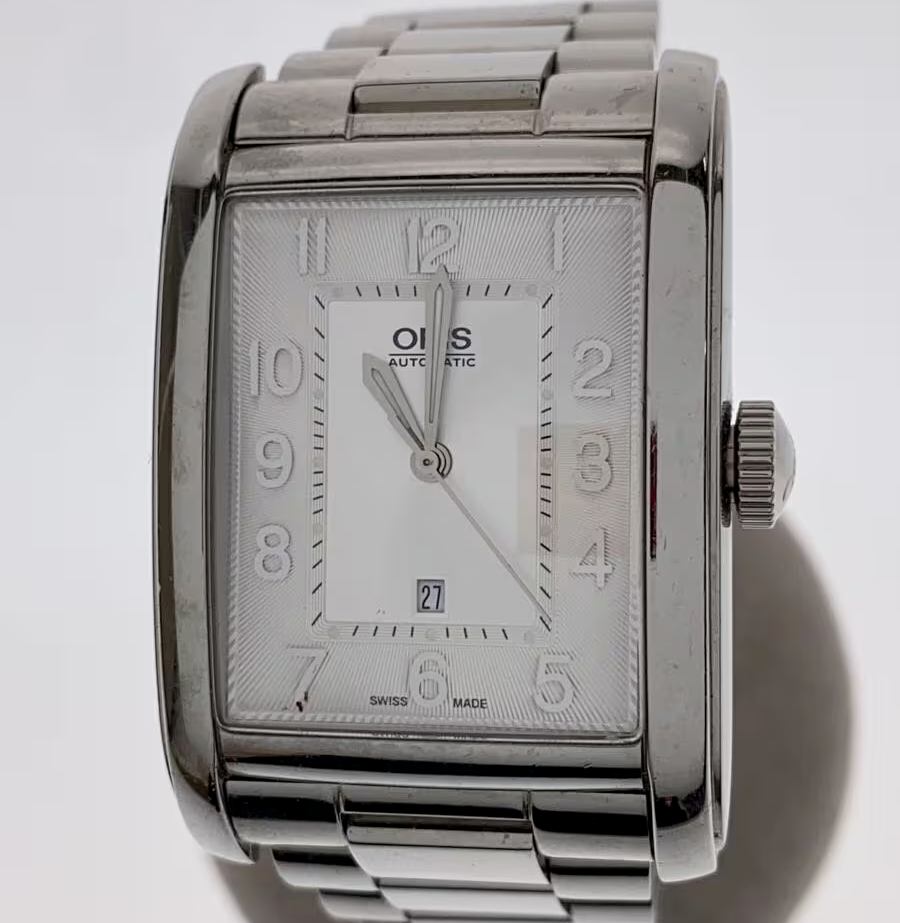 ORIS Rectangular Date 7693 Date Silver Dial Automatic Men's Watch from JP