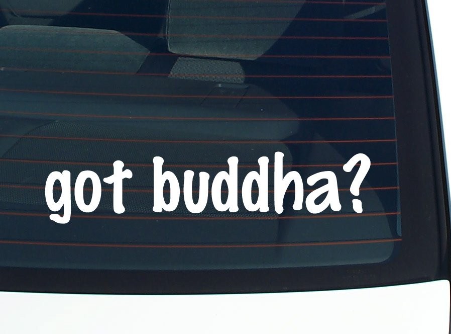 Buddha Car Decal Funny Vinyl Bumper Sticker Window Joke