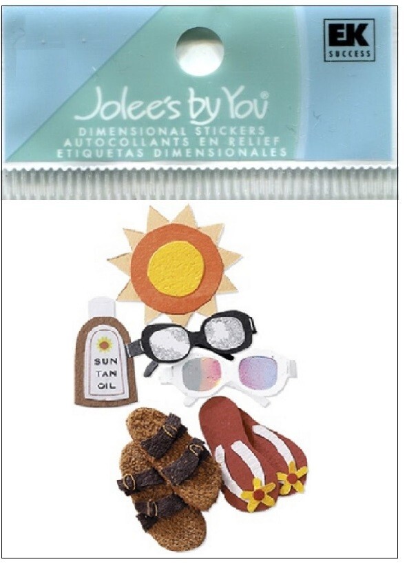 Beach Accessories, scrapbook 3D embellishment Jolee's by You JJHF001