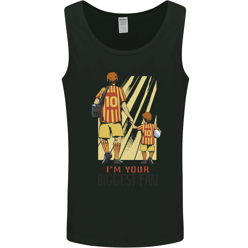 Fathers Day Football Dad & Son Daddy Mens Vest Tank Top-image