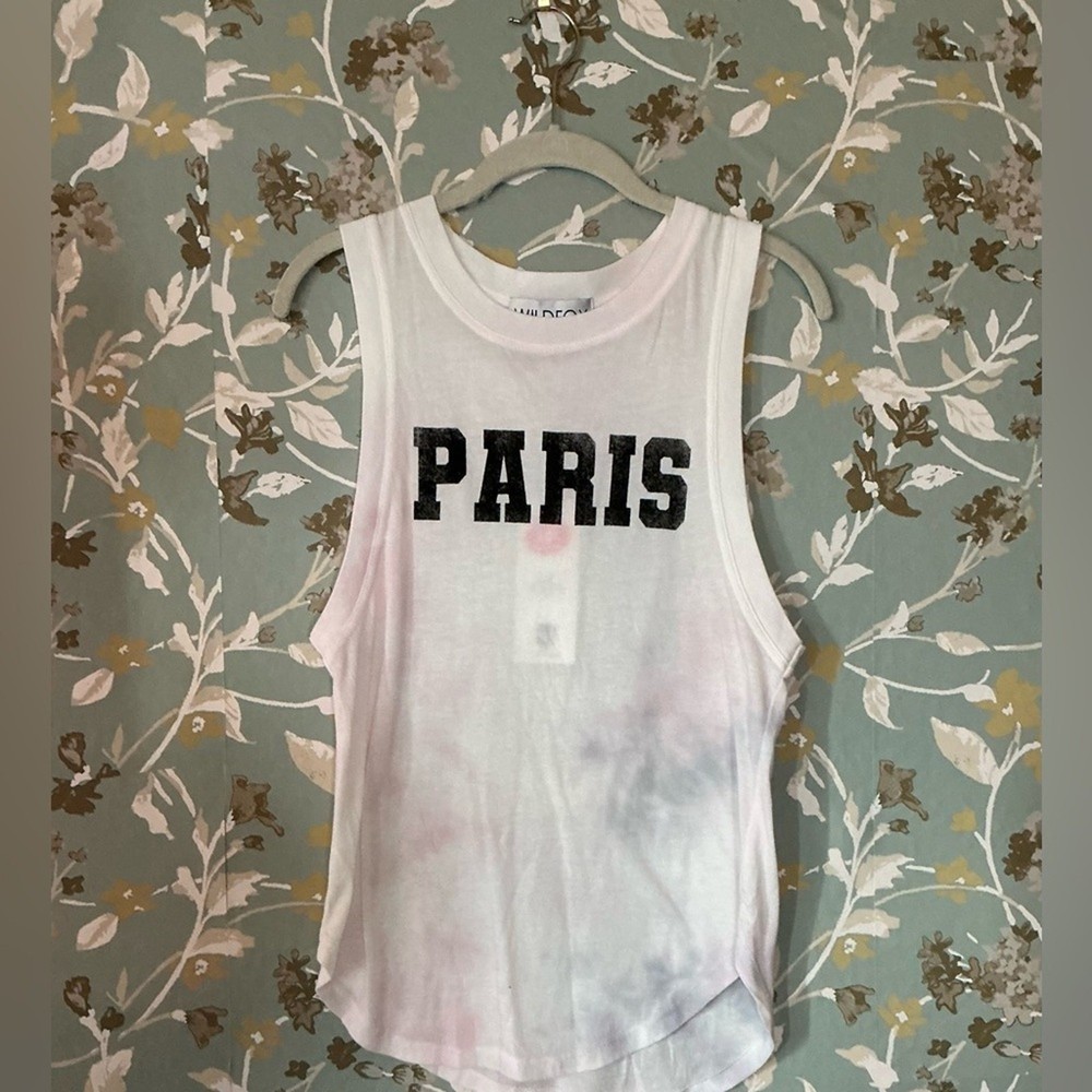 NWT WILDFOX Paris Tank - Light TieDyed Size S