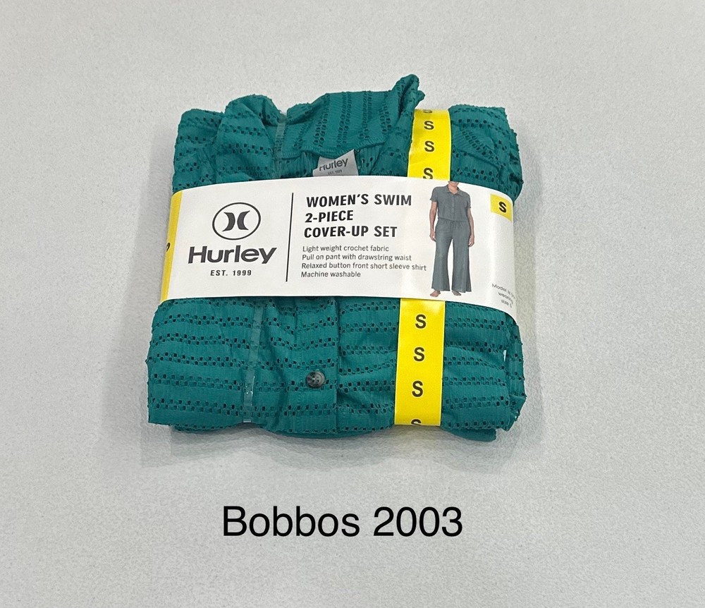 Hurley Women's 2-Peice Lightweight Swim Cover Up Set, Green, Size S