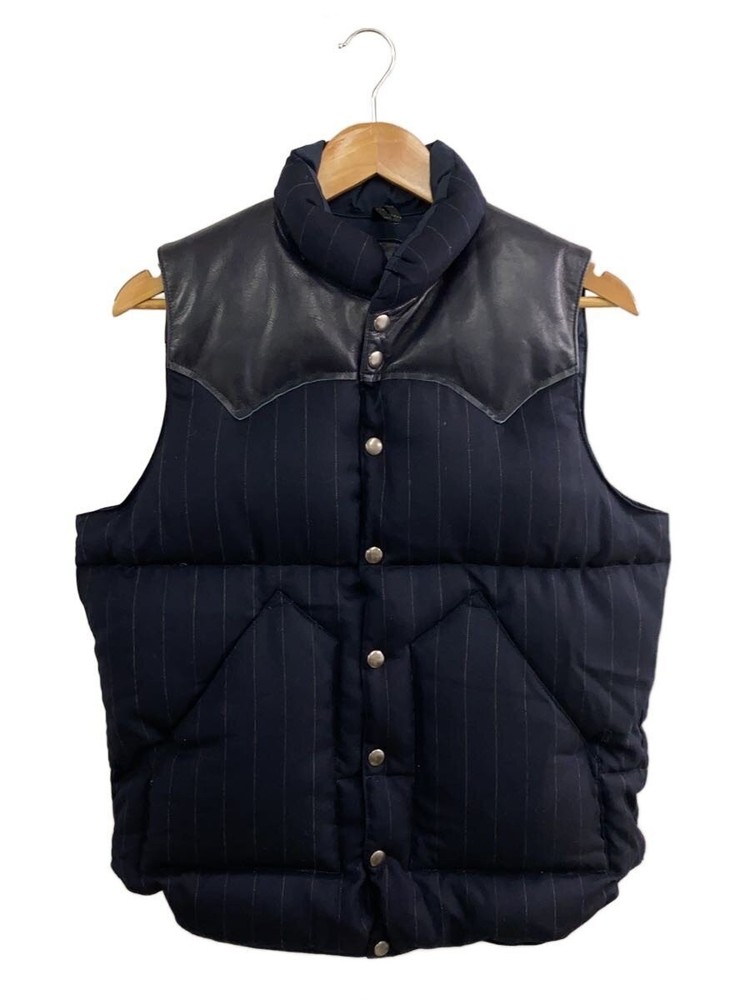Rocky Mountain Featherbed Down Vest/38/Wool/Nvy/Stripe/450-452-02/Leather York 7