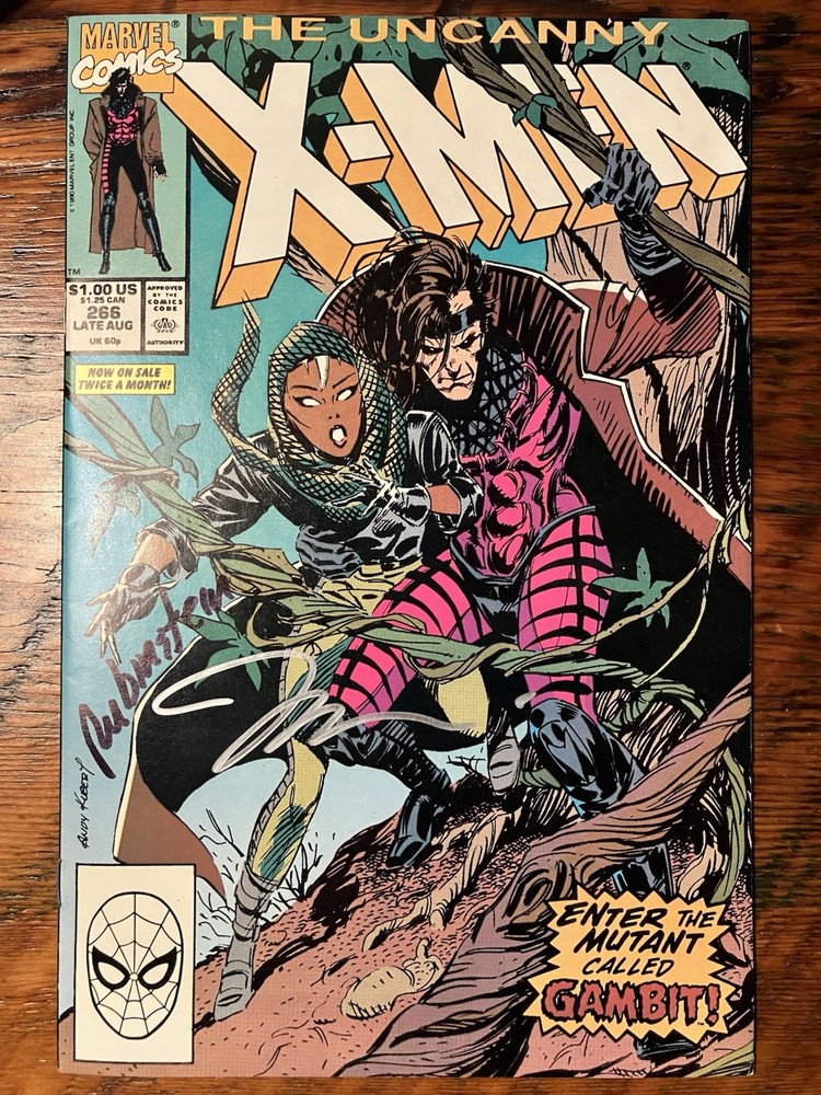 Uncanny X-Men 266 Signed By Jim Lee & Joe Rubinstein 1st Gambit Marvel Comics