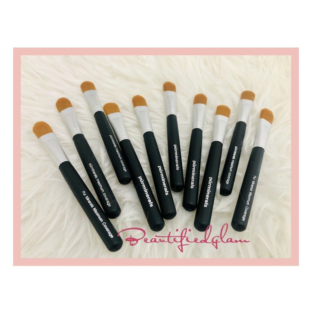 10-Piece Pur Minerals Maximum Coverage Foundation Brush Set