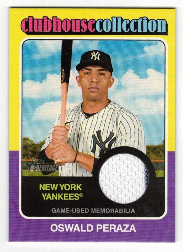 2024 Topps Heritage - Oswald Peraza Clubhouse Collection Relic #CCR-OP