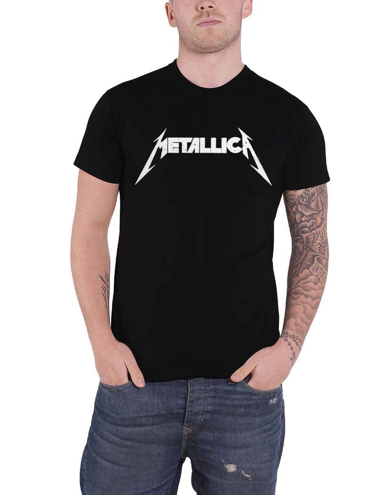 Official Metallica Master of Puppets Photo Logo Men's Black T-Shirt Size New