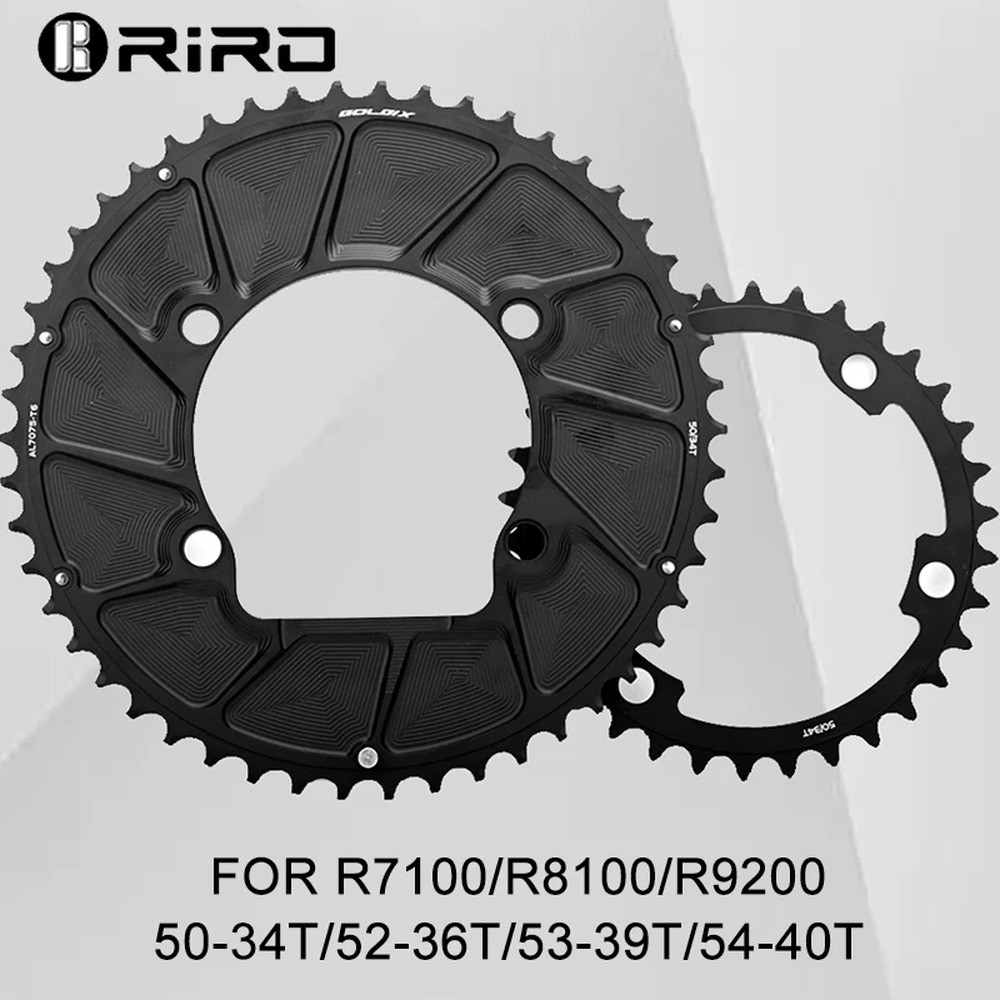RIRO 110BCD Road Bike Chainring for Shimano R7100 R8100 R9200 – 50-34T, 52-36T