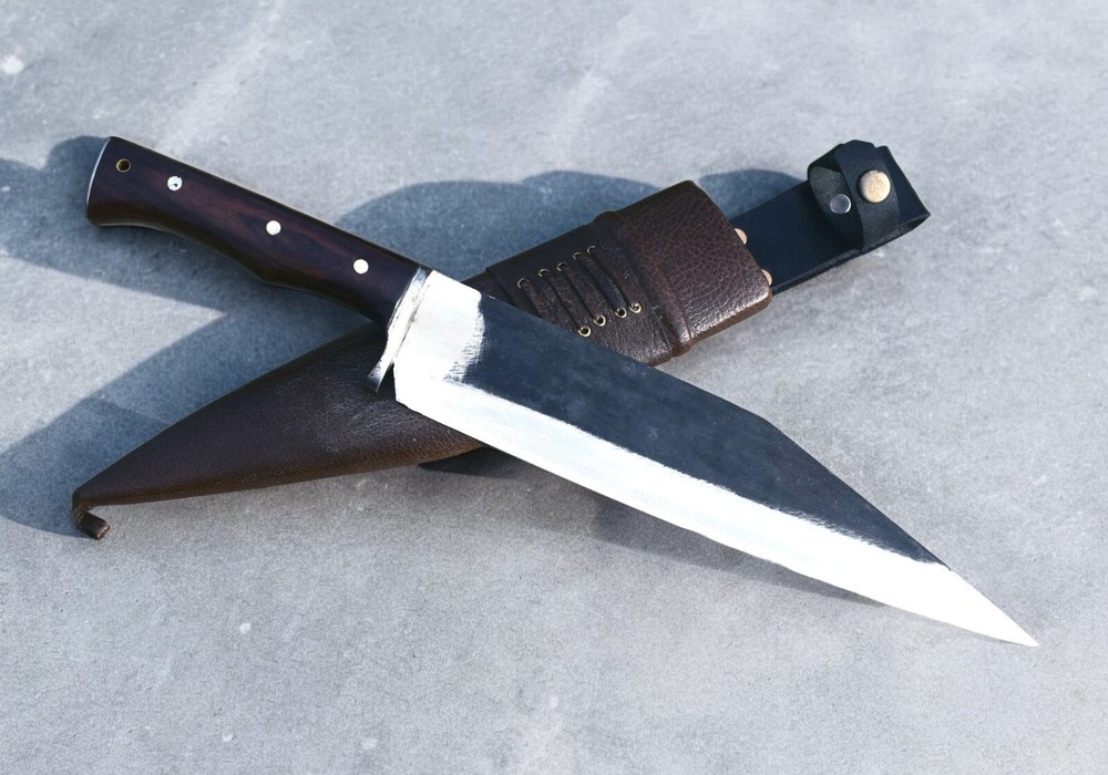 Handmade Nepalese Historical Seax Bowie Survival Camping Knife  