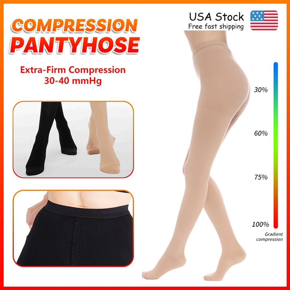 Compression Stockings Pantyhose 20-30 mmHg Support Varicose Veins Men Women Hose