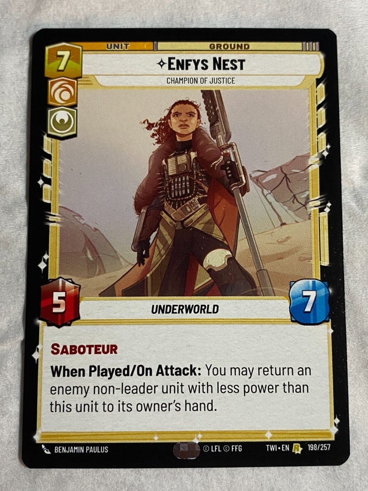 STAR WARS UNLIMITED TCG ToR ENFYS NEST Rare Card NM