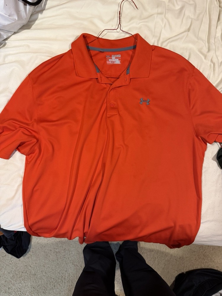 Men’s 2xl Red Under Armour Loose Heat Gear Polo