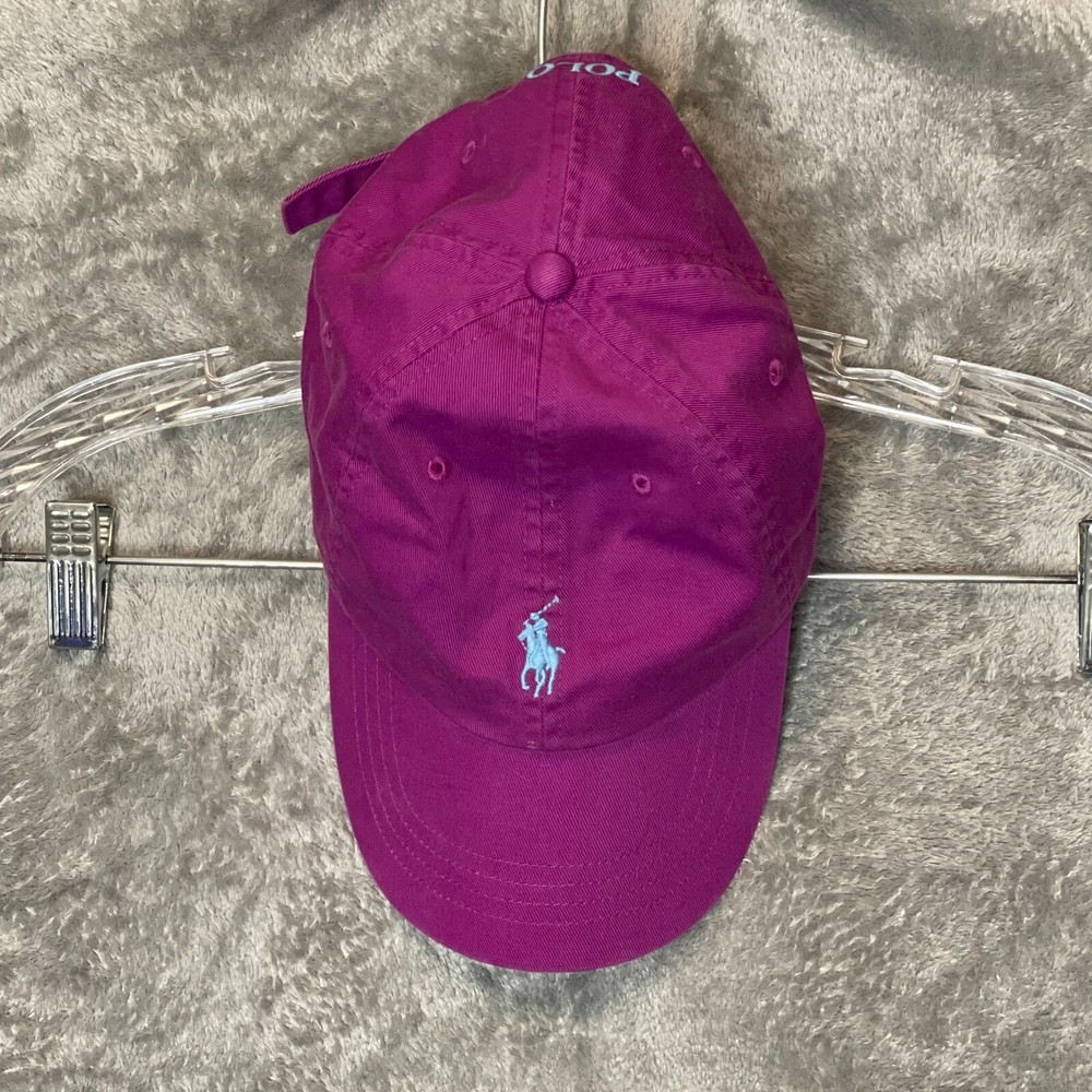 Polo Ralph Lauren Women Buckle Closure Logo Blue Pony Classic Baseball Cap OS