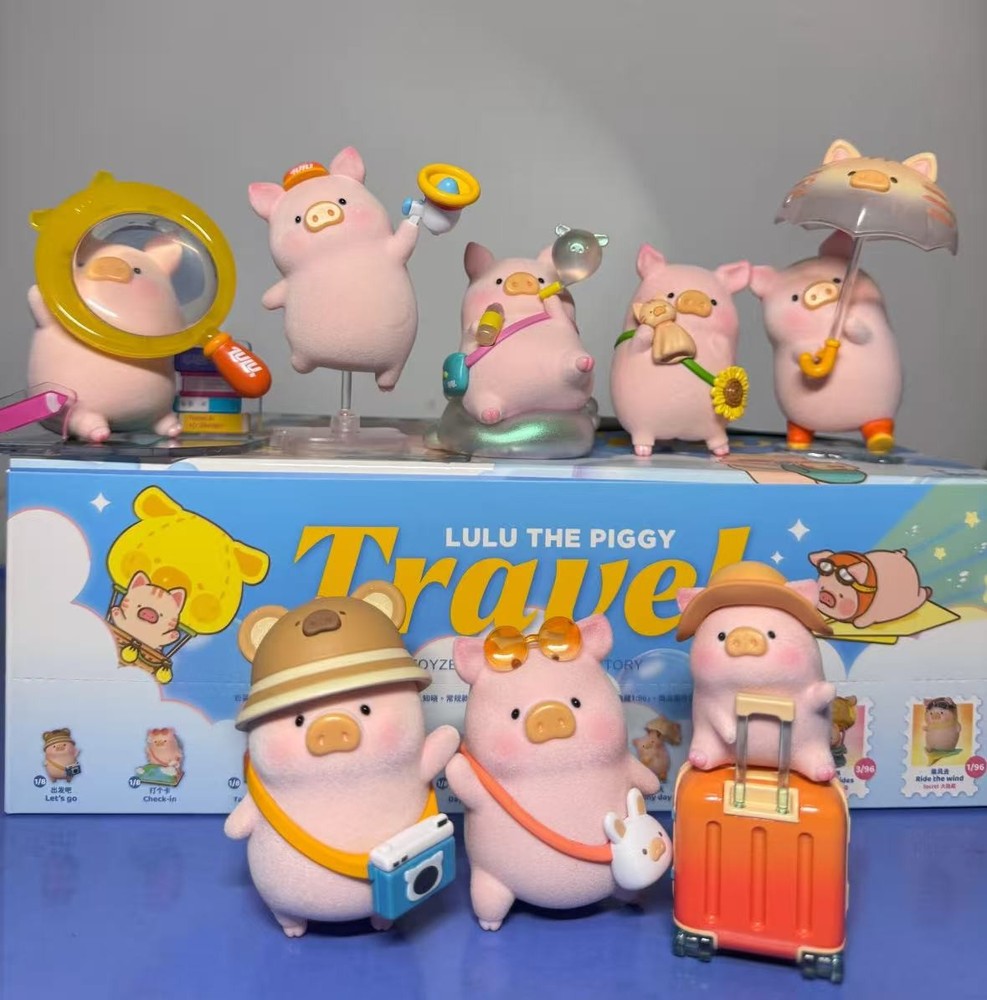 8pcs Basic Toyzero+ LuLu the Piggy Travel Series Blind Box Confirmed Figure Hot