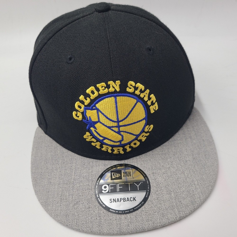 Golden State Warriors Hat Snapback New Era 9Fifty Black Gray NBA Wool Blend Men