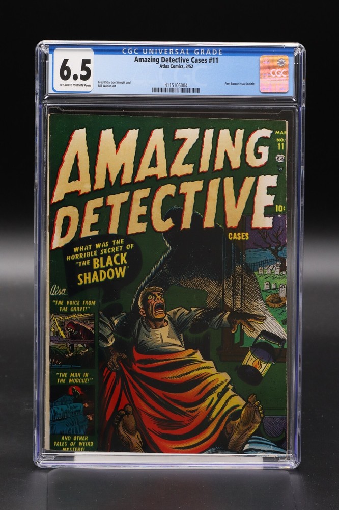 Amazing Detective Cases (1950) #11 CGC 6.5 OW/WH Pgs 1st Horror Issue In Title