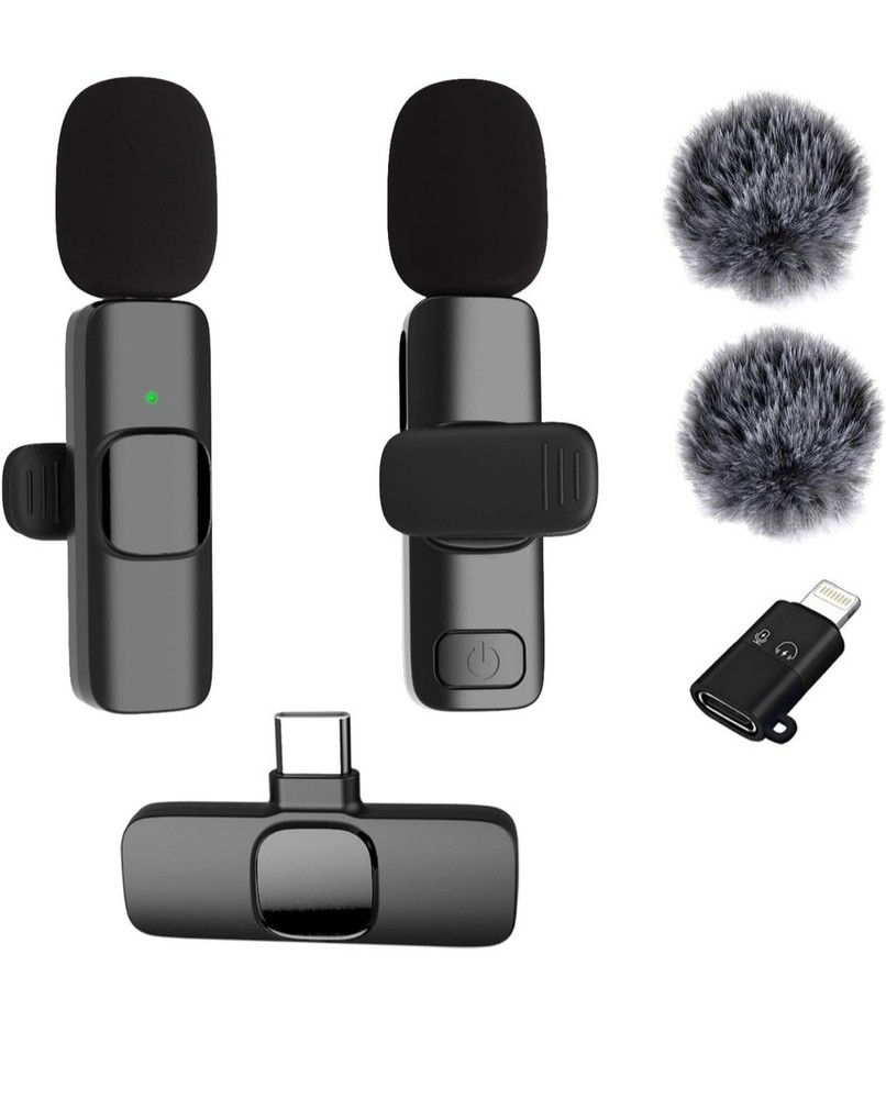 Wireless Lavalier Mic for Clear Hands-Free Audio Recording
