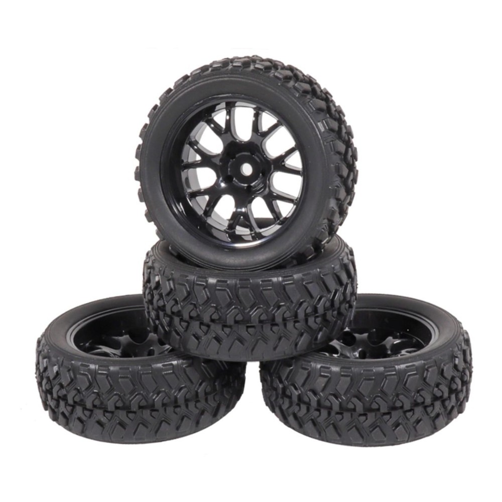 4Pcs 75mm Wheel Tires for Wltoys 144001 Tamiya HSP 1/16 Off Road Buggy RC Car a