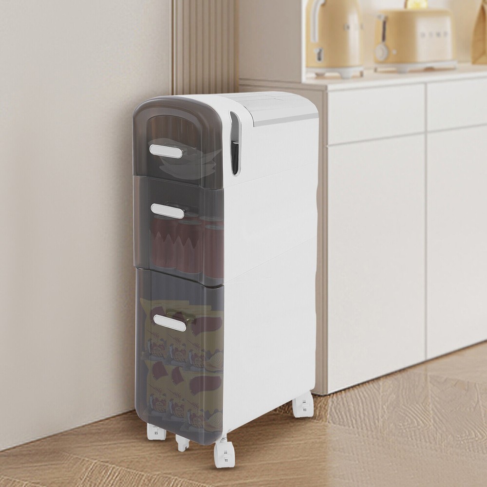 3-Drawer Slim Bathroom Storage Cabinet for Narrow Spaces