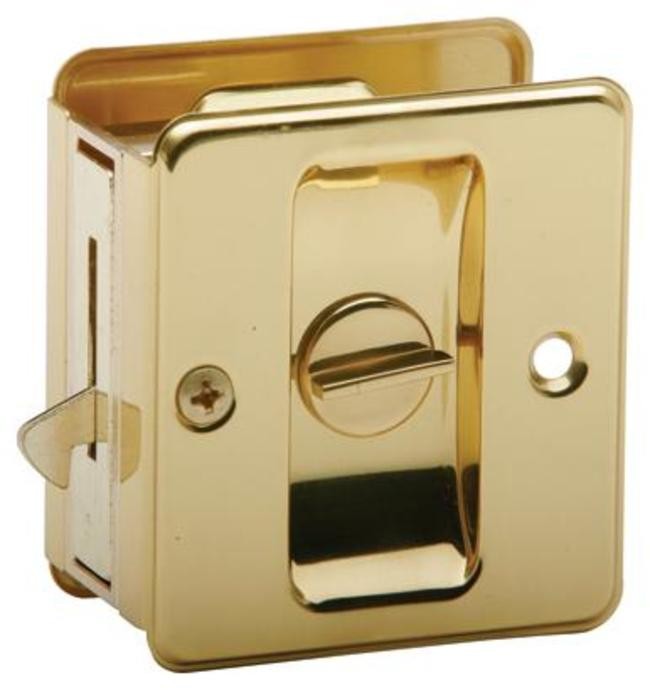 Schlage 991 Solid Brass Privacy Pocket Door Lock with Smooth Operation