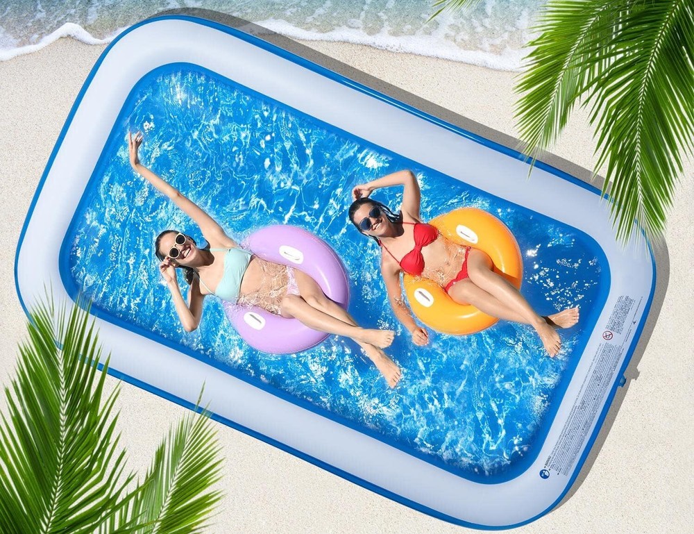 Large Inflatable Family Swimming Pool 120x72x20 Full-Size Kids Swim Center