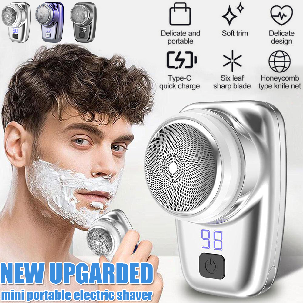 Upgarded Mini Portable Electric Shaver Portable Men's Beard Trimmer US STOCK BK
