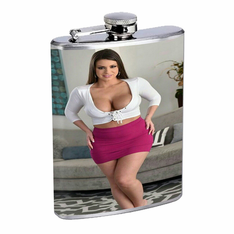 Brooklyn NY Pin Up Girls D5 Flask 8oz Stainless Steel Hip Drinking Whiskey
