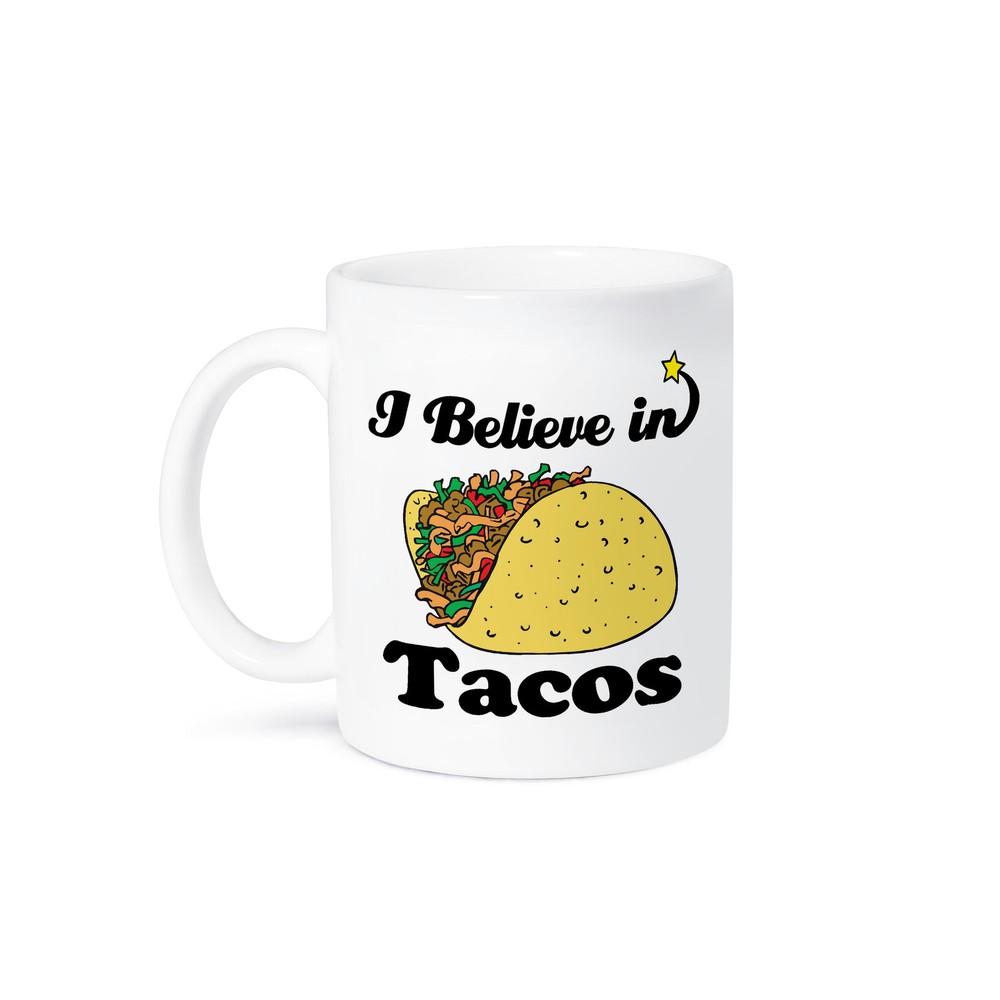 I Believe In Tacos Ceramic Mug by 3dRose